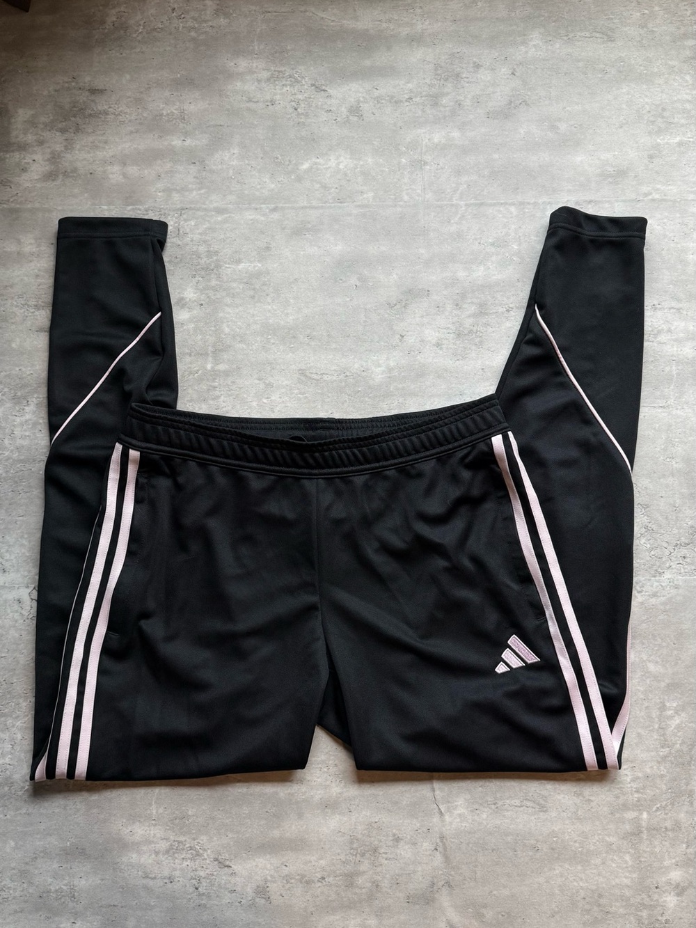 Bundle adidas Black Joggers with Light Pink Stripes and all black